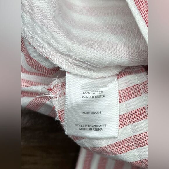 Statement red and white striped scalloped hem tie high waisted shorts sz small - Picture 3 of 7